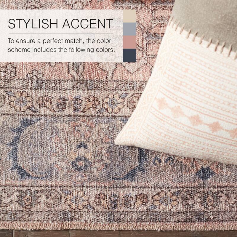 Kadin Machine Washable Medallion Area Rug