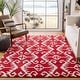 preview thumbnail 7 of 147, SAFAVIEH Handmade Wyndham Zvonka Modern Wool Rug 6' x 9' - Red/Ivory - Rectangle