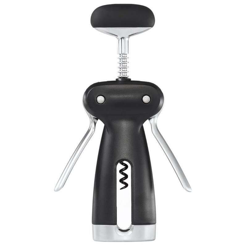OXO Non-stick SteeL Winged Corkscrew with Removable Foil Cutter - Black