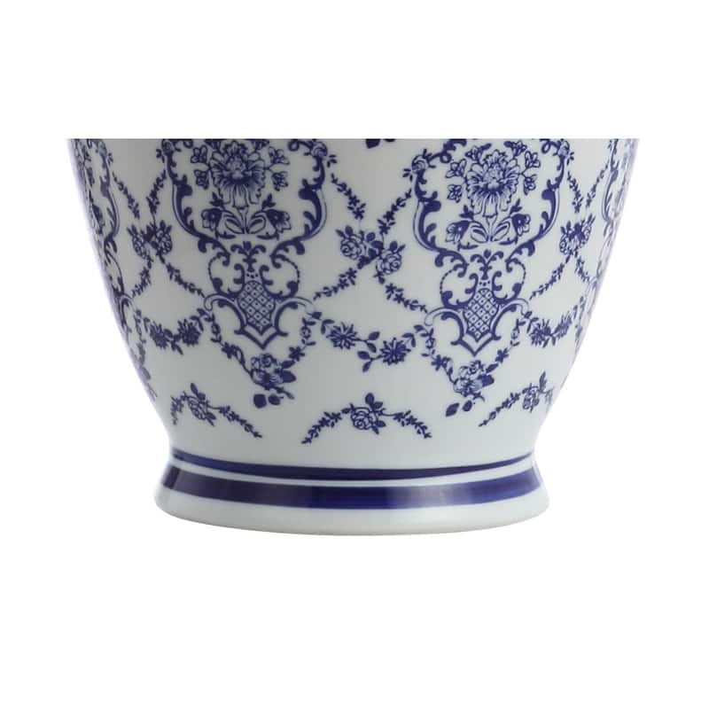 Julian 26.25" Chinoiserie Ceramic LED Table Lamp, Blue/White by JONATHAN Y