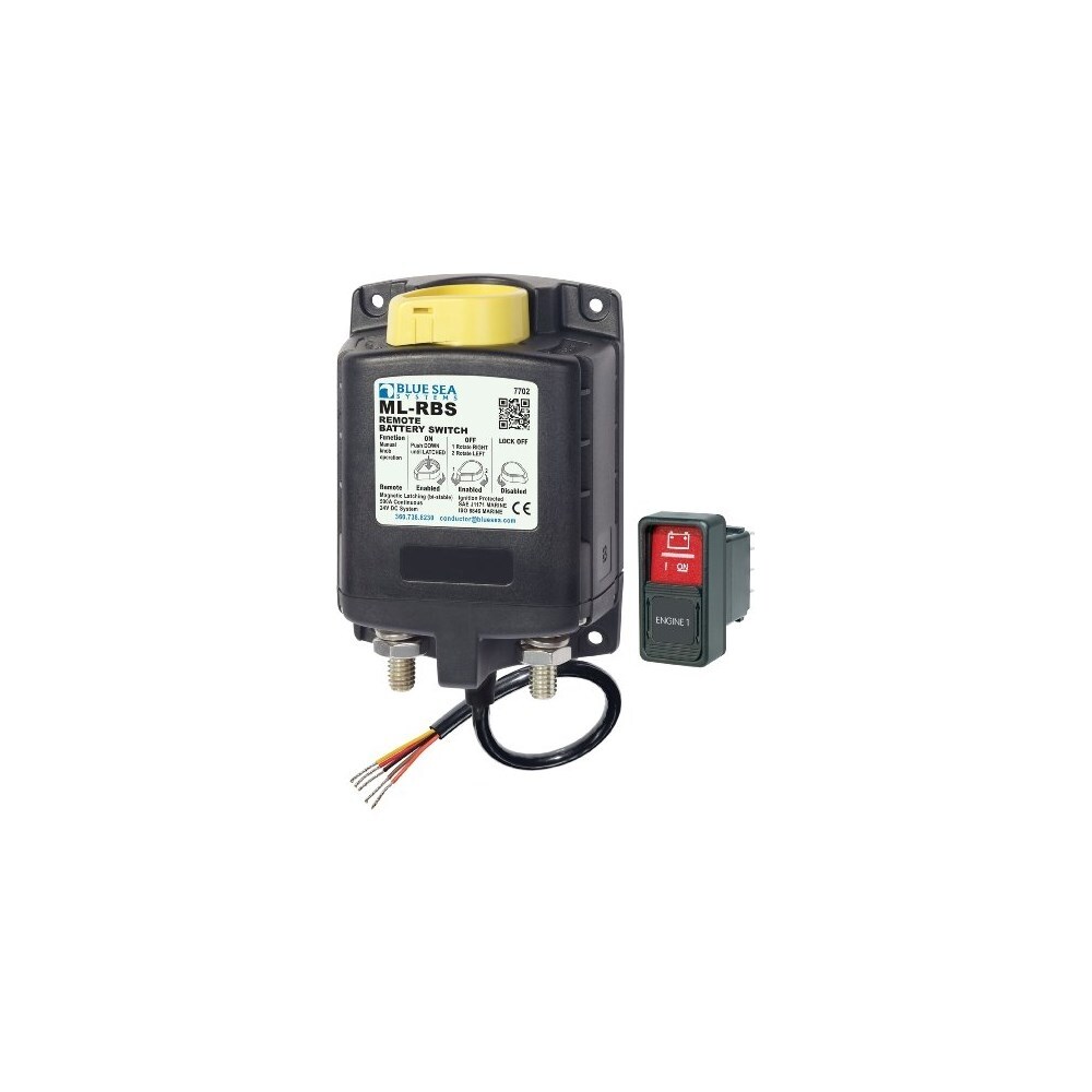 Blue Sea Systems 32566b Blue Sea Systems Ml Rbs 24v Dc 500a Remote Battery Switch With Manual Control