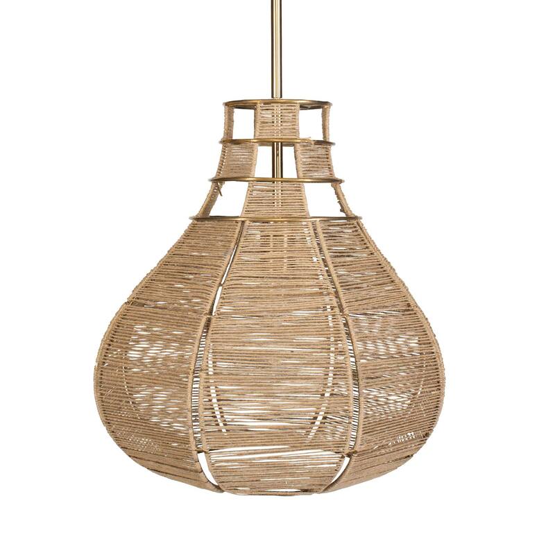 Uttermost 21626 Hestia 16" Wide Pendant with Natural Rope Shade