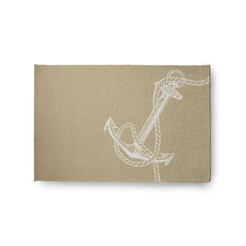 Anchored Nautical Chenille Rug - Taupe - 2' x 3'