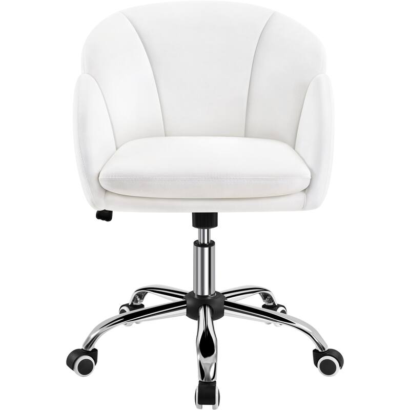 Yaheetech Modern Swivel Rolling Desk Chair Makeup Vanity Chair for Home Office
