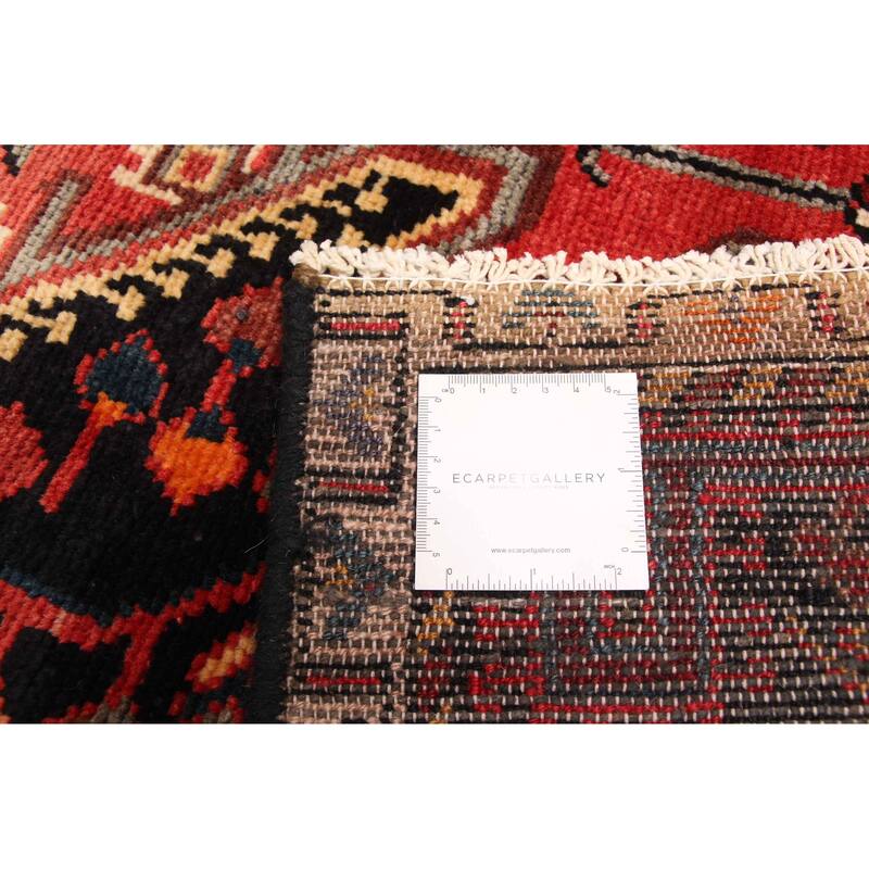 ECARPETGALLERY Hand-knotted Anatolian Vintage Black, Red Wool Rug - 4'7 x 8'7