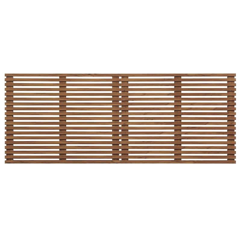 Vidalia Mid-century Modern Walnut Wooden Floating King Size Headboard