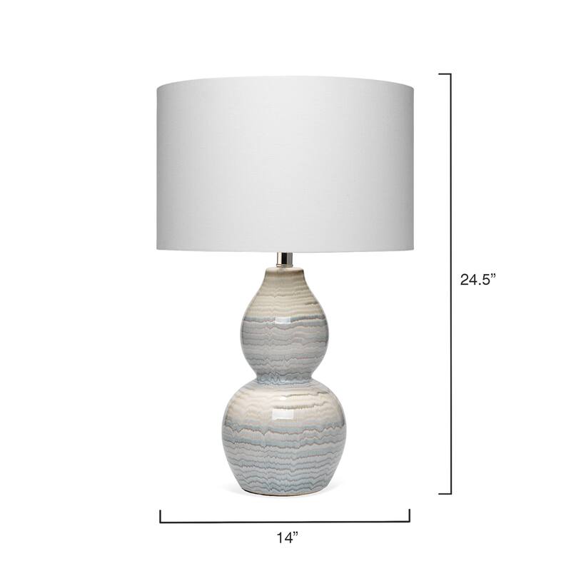 Alden Décor Mara Ceramic Wave Table Lamp