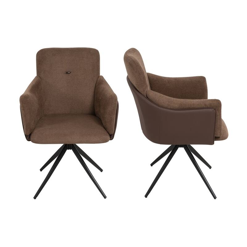 360 Degree Swivel Modern Home Office Desk Chairs Set of 2