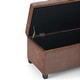 preview thumbnail 35 of 130, WYNDENHALL Franklin 48-in. Wide Contemporary Rectangular Storage Ottoman