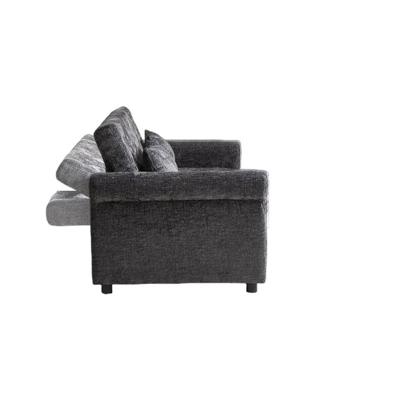 58.27 "cushioned sofa bed with adjustable backrest