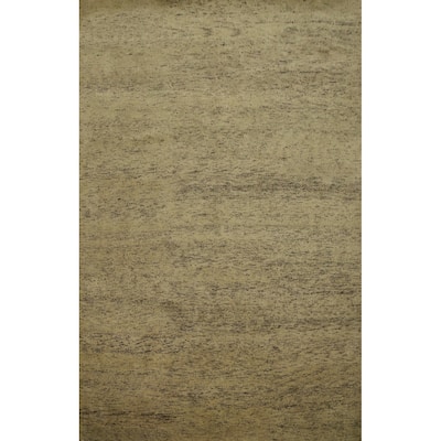 Hand Knotted Oriental 100% Wool Carpet Modern Modern Beige & Ivories Gabbeh Area Rug - 8' 6'' X 6' 5''