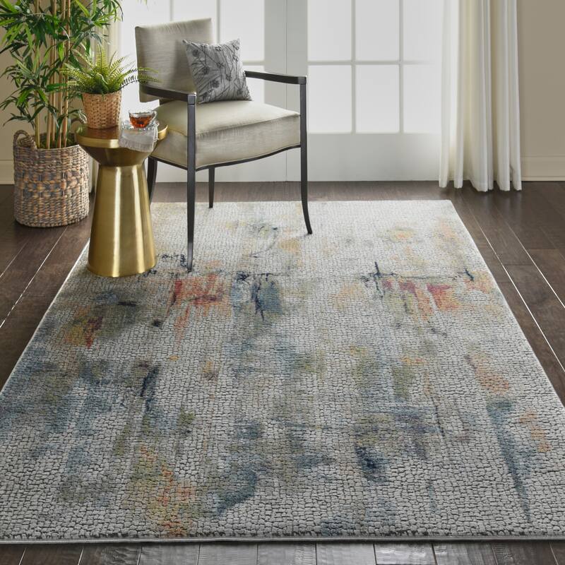 Nourison Global Vintage Textured Abstract Area Rug - 4' x 6' - Ivory/Multi - Runner/Rectangle