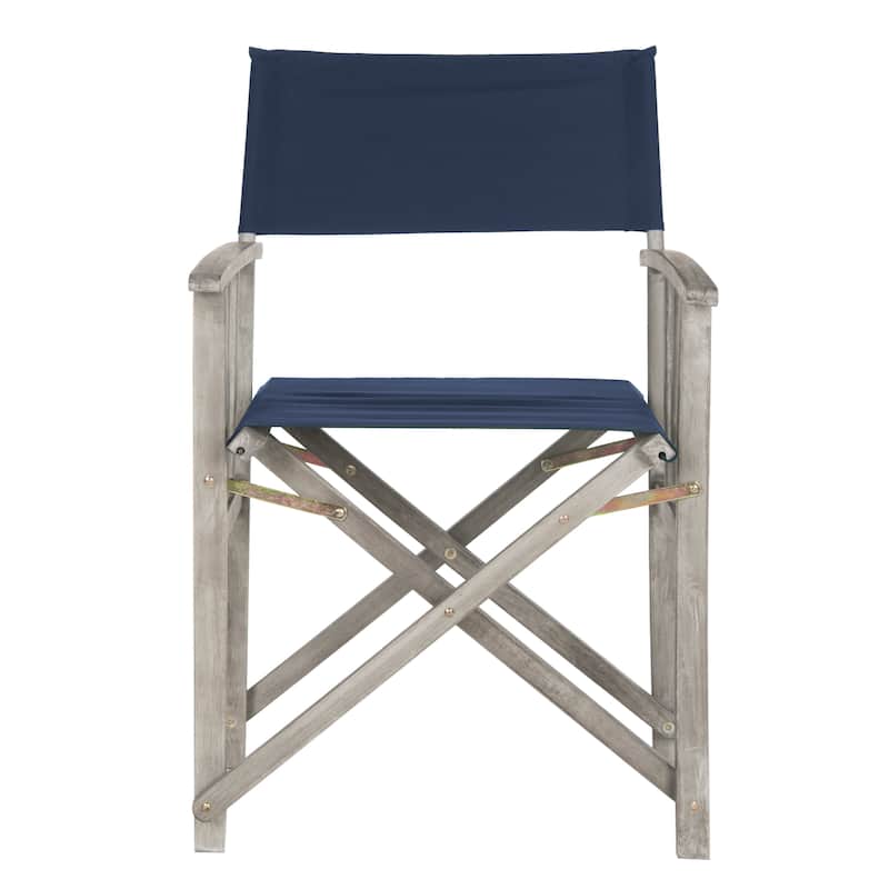 SAFAVIEH Outdoor Living Laguna Acacia Wood Director Chair (Set of 2) - 22"W x 21"D x 34"H