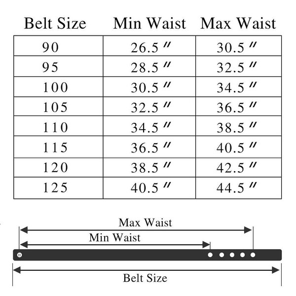 125cm in belt size