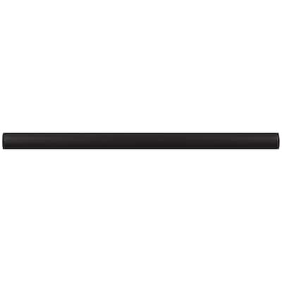 Apollo tile 0.5" x 8" Arte Matte Black Ceramic Tile (0.3 sq ft/case) - 10 Pack