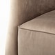 preview thumbnail 7 of 12, Giles Taupe Velvet Wrap w/ Brass Metal Base Accent Chair - 29.5L x 28.7W x 29.5H