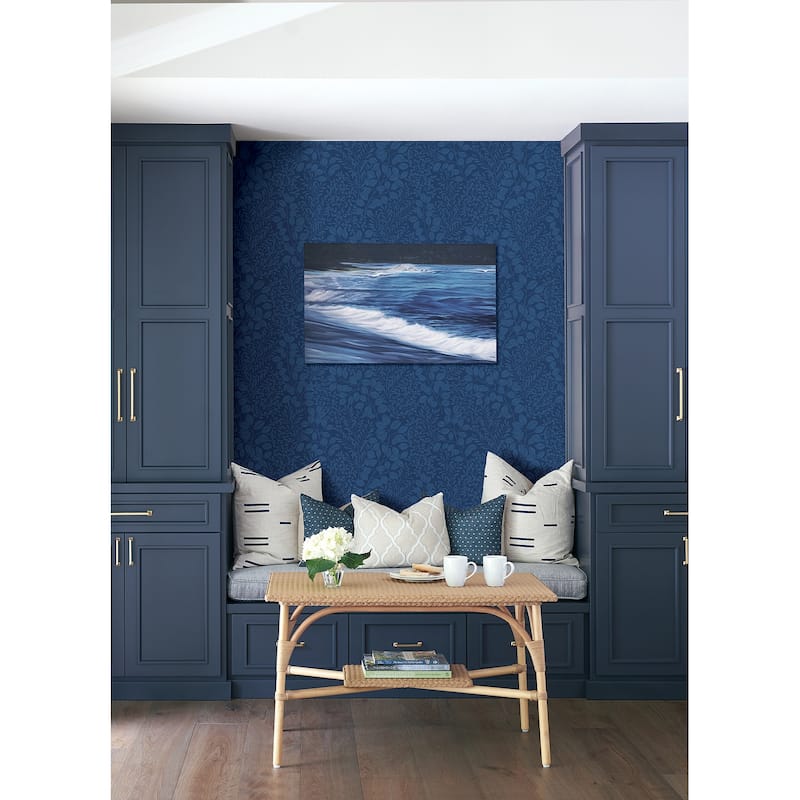 A-Street Prints Elin Blue Berry Botanical Wallpaper