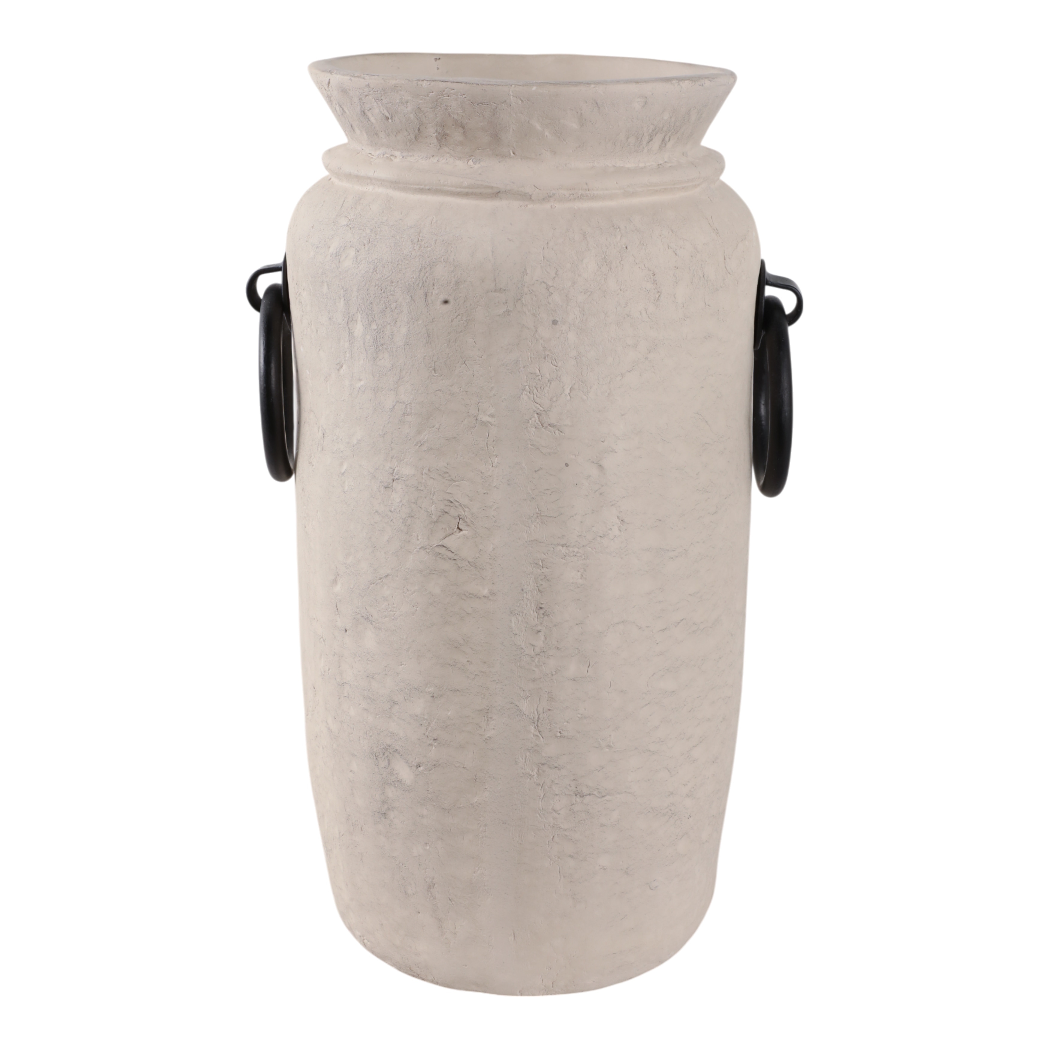 Pottery Decorative Vase with Side Handles Boho-Inspired Silhouette