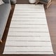 preview thumbnail 1 of 6, Nuloom Aloe Striped Tassels Area Rug 10' x 14' - Beige - Rectangle
