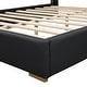 preview thumbnail 10 of 49, Contemporary Full Size PU Upholstered Platform Bed with Wooden Frame and Slat Support