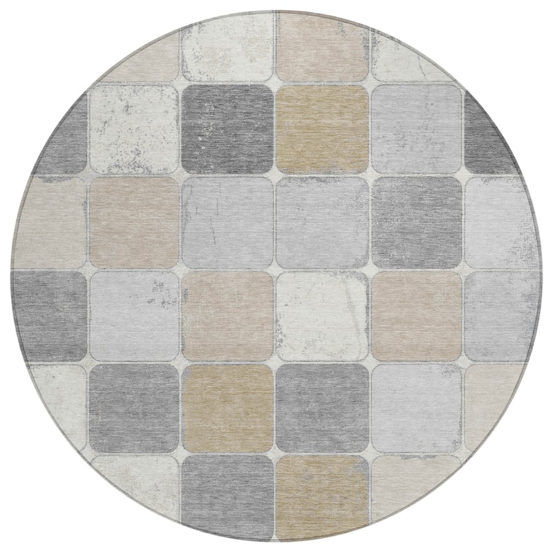 HomeRoots Geometric Transitional Rectangle Outdoor Rug