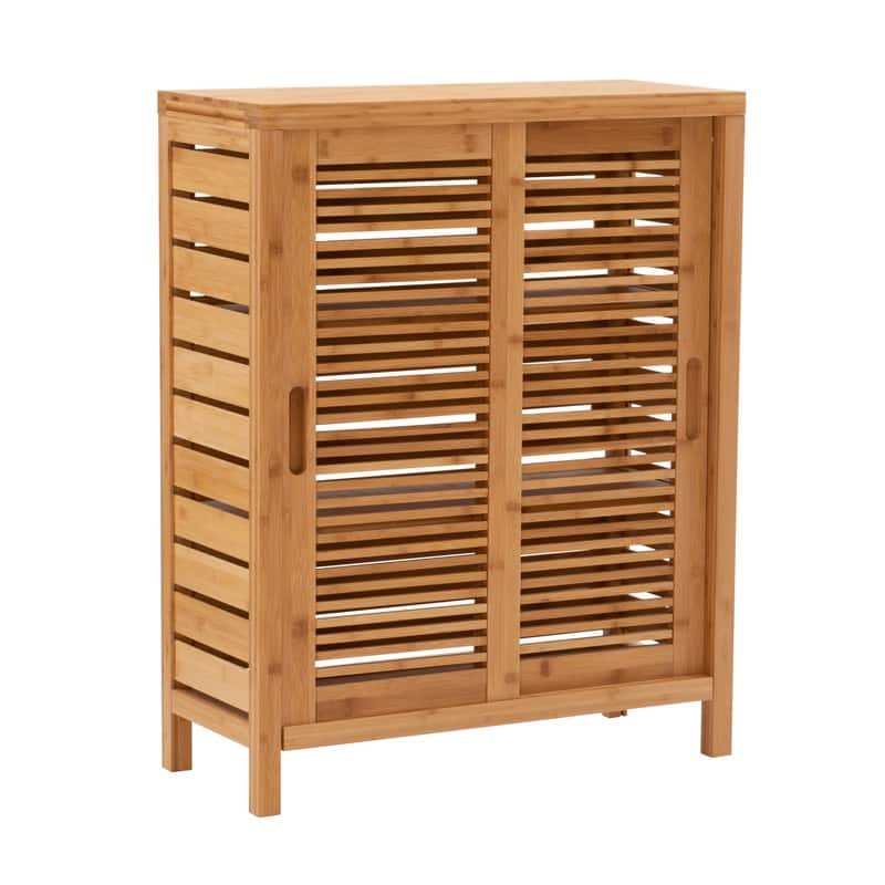 Bracken Bamboo Two Door Floor Cabinet - Natural