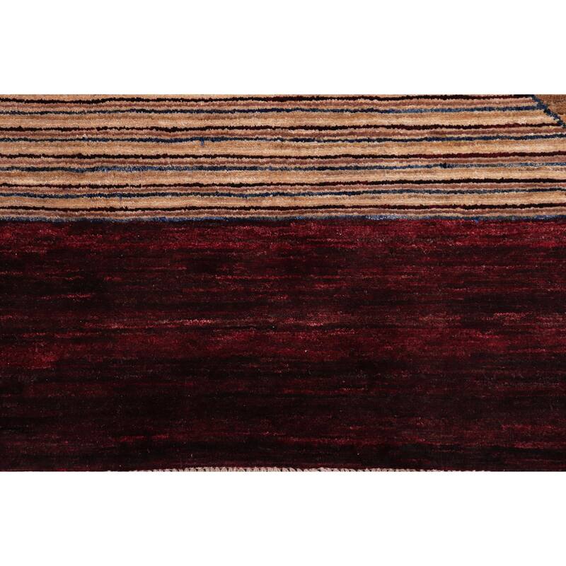 Chic hourglass Echo Gabbeh Hand Knotted Wool Area Rug