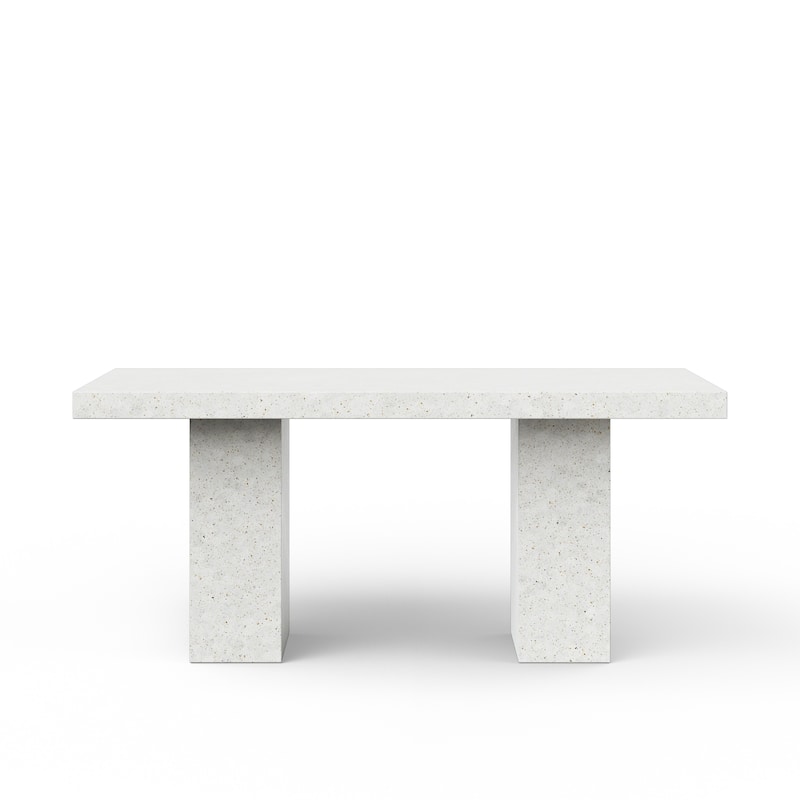 Urbia Elcor Concrete - Dining, Bar, and Counter Table - Bar Height - 95" - Ivory Terrazzo