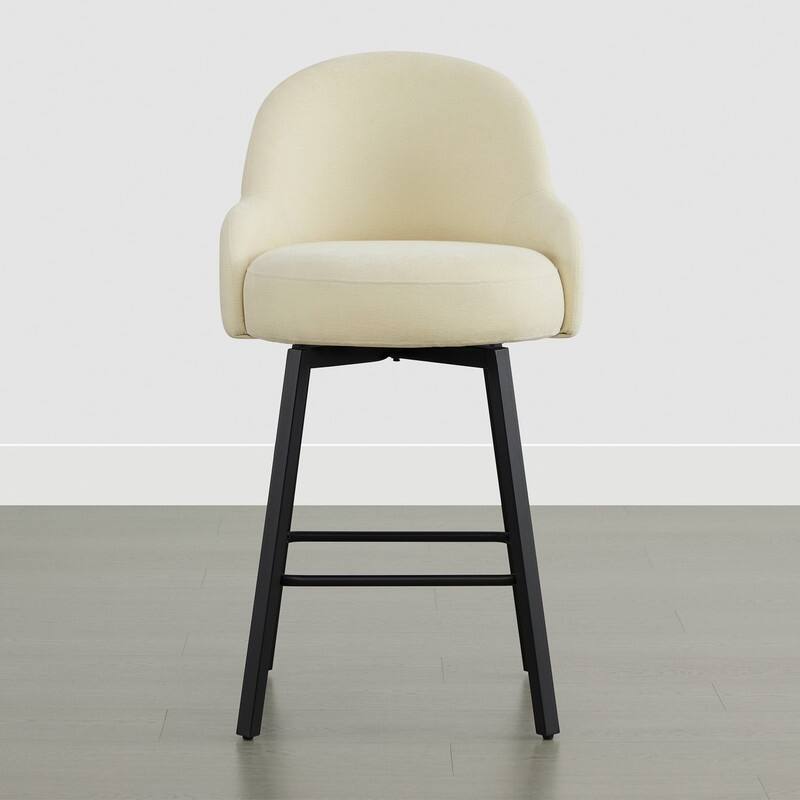 Spruce & Spring Amari Swivel Upholstered Counter Bar Stool with Thickened Cushion