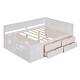 preview thumbnail 5 of 9, White Full Size Daybed with Drawers and Shelves Storage Bed Frame