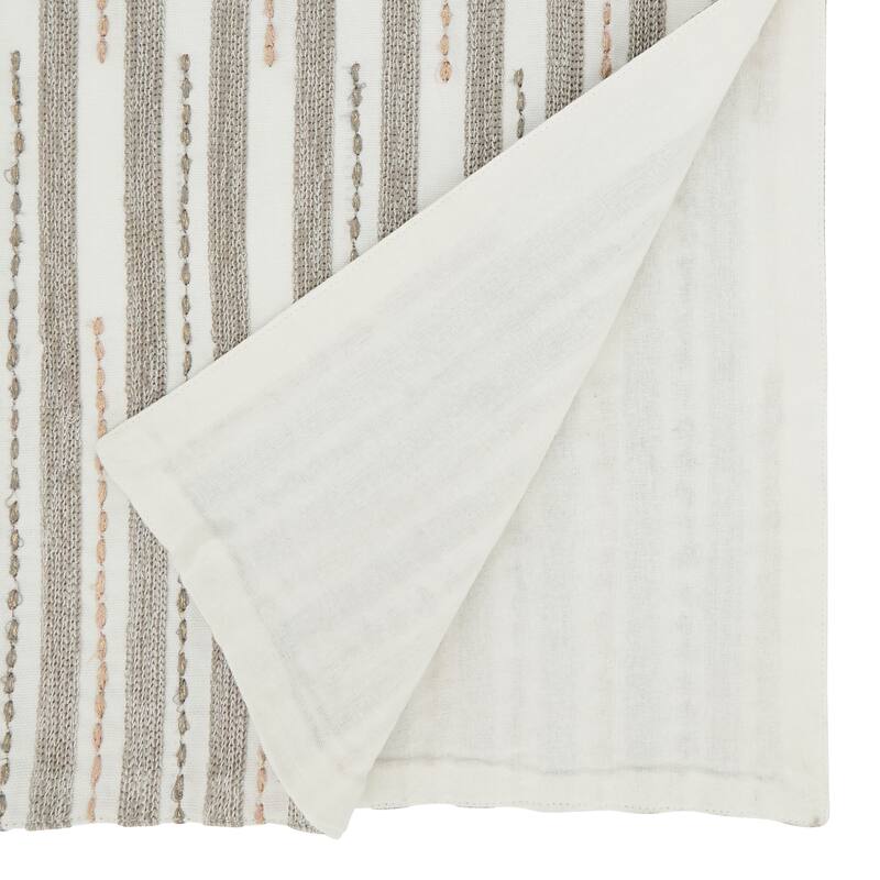 Timeless Beauty Stitched Stripe Table Runner - 16"x72"