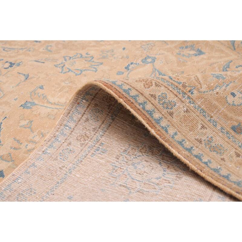 ECARPETGALLERY Hand-knotted Antalya Vintage Tan Wool Rug - 6'6 x 10'6