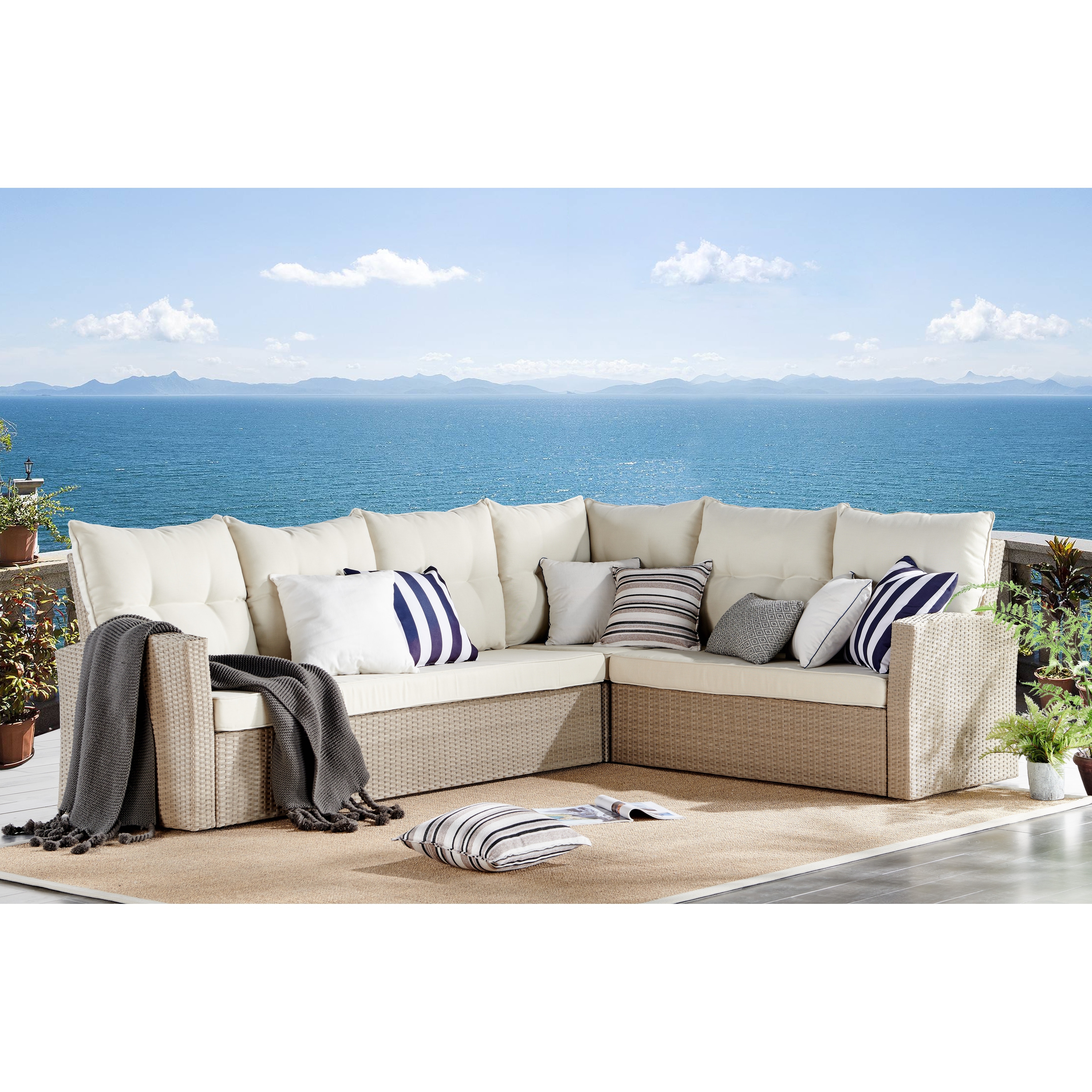 Large outdoor sectional shop sofa