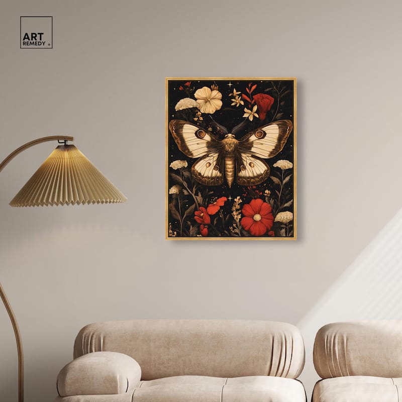 Flying Moth Canvas by Art Remedy