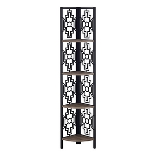 etagere taupe bookcase corner contemporary brown