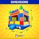 preview thumbnail 3 of 3, Pogo Bounce House Crossover Kids Inflatable Bounce House with Blower, Building Block Jumper