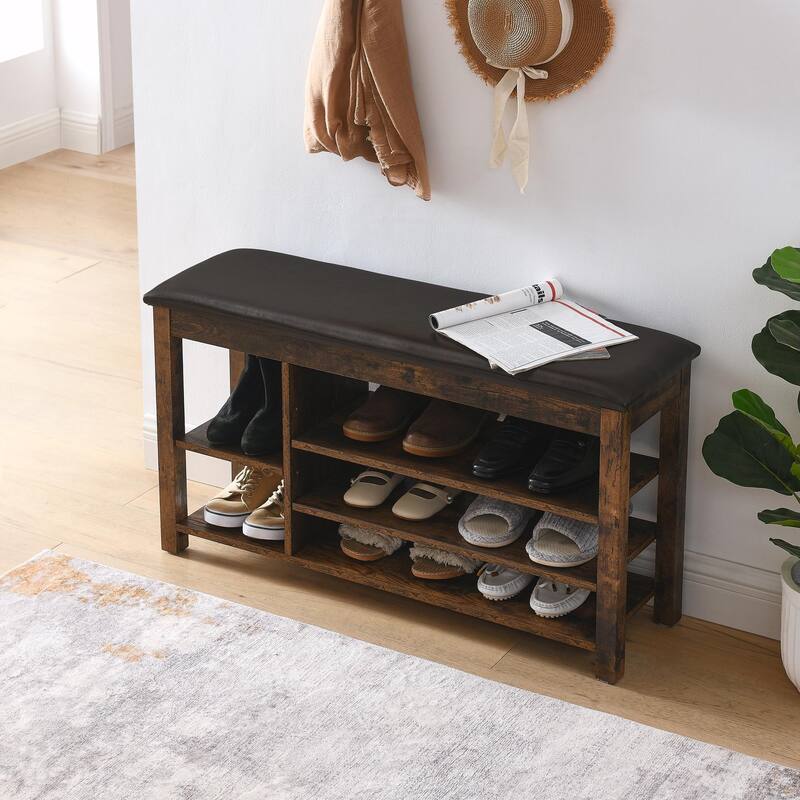 Height-Adjustable Long Shoe-Changing Bench