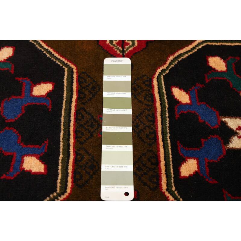 ECARPETGALLERY Hand-knotted Teimani Dark Olive Green Wool Rug - 3'10 x 7'1