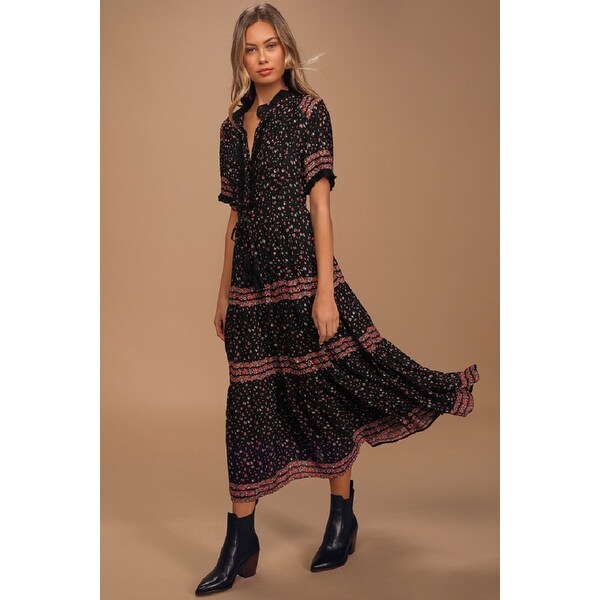 rare feelings maxi dress black