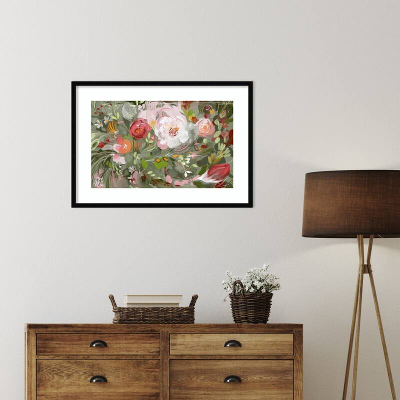 Return by Josie George Wood Framed Wall Art Print - Svelte Noir Black