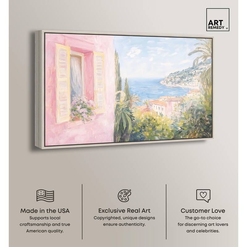 Mediterranean Pink Canvas by Art Remedy