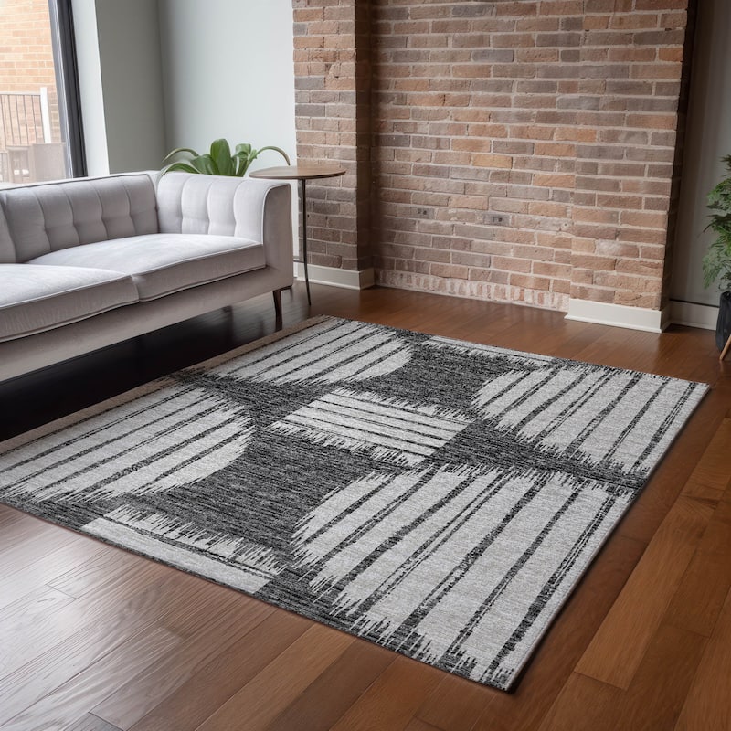 Premium Washable Super Soft Contemporary Geo Mayfield Rug