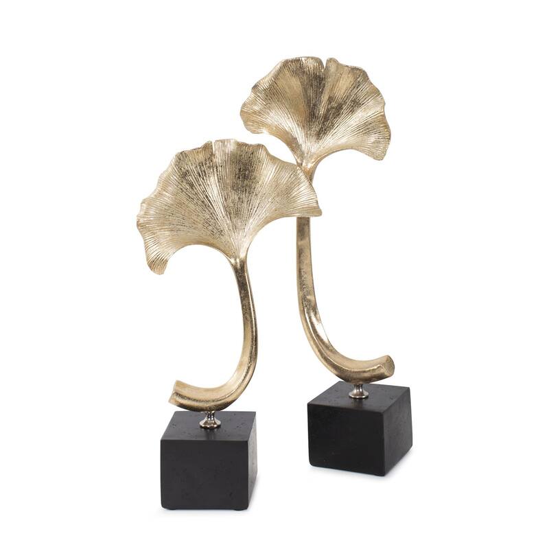 Gifu Golden Ginkgo Leaf Sculpture- Short