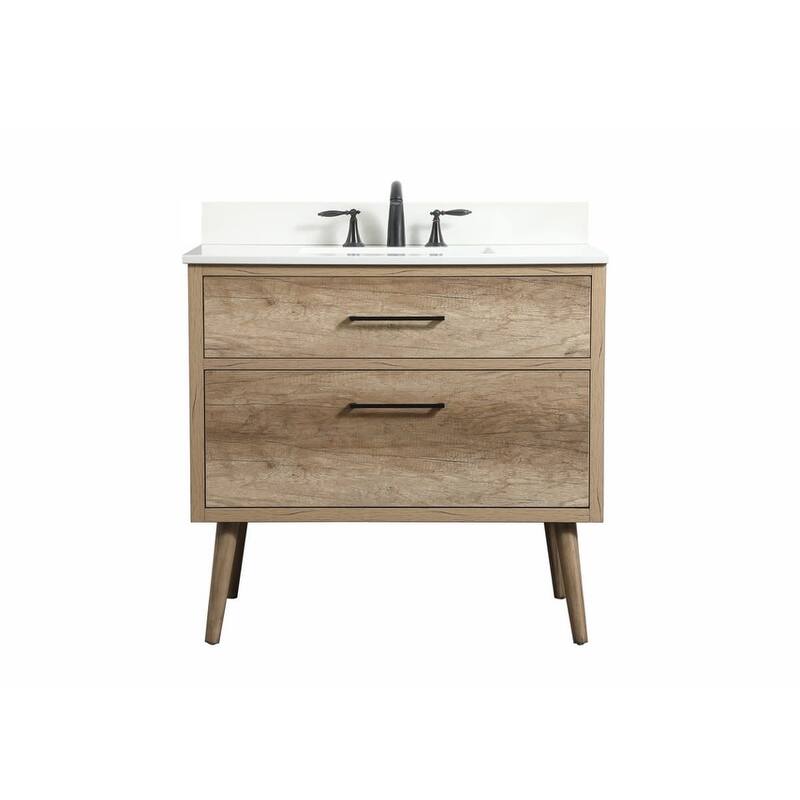 Elegant Lighting VF41036-BS Boise 36" Free Standing Single Basin - Natural Oak