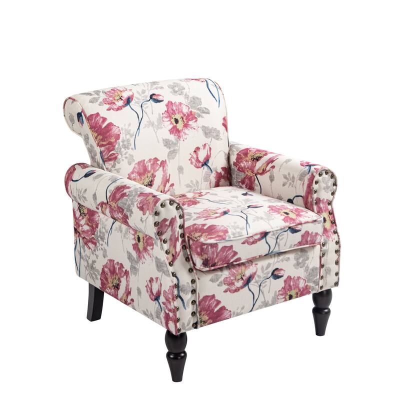 Living Room Armchair with Nailhead Trim - 29.9"W x 29.9"H x 32.9"D