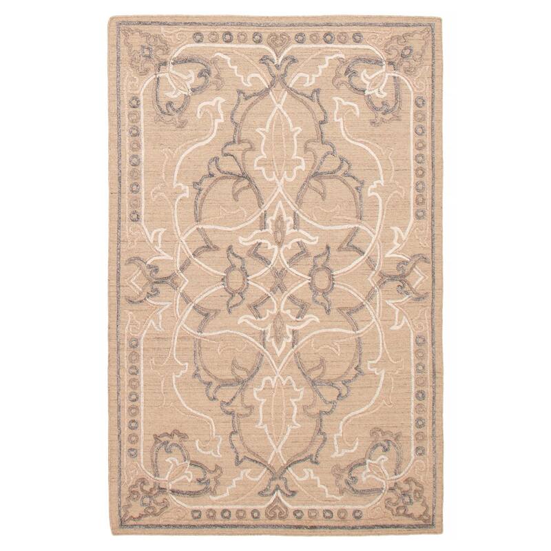 ECARPETGALLERY Hand-knotted Tangier Tan Wool Rug - 5'1 x 7'11 - Tan - 5'1 x 7'11