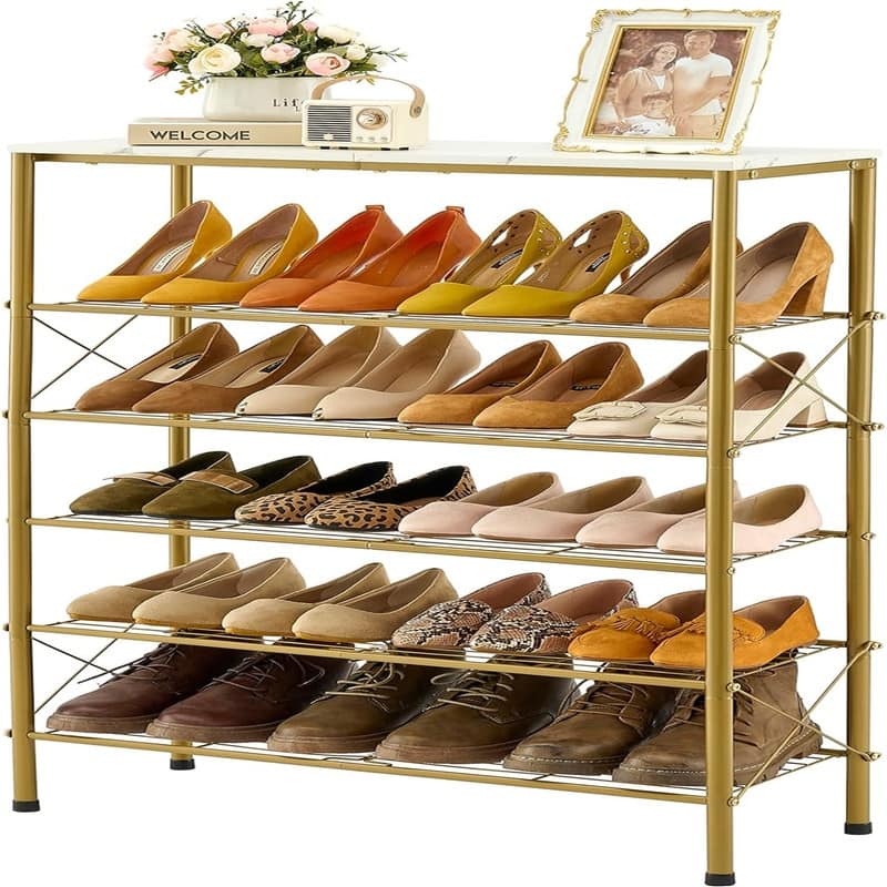 6 Tier Shoe Rack Organizer for 20-24 Pairs of Shoes - 11.8"D x 29.65"W x 39.4"H