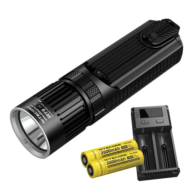 Nitecore SRT7GT Red//Green//Blue//UV Tactical Flashlight with Battery /& Charger
