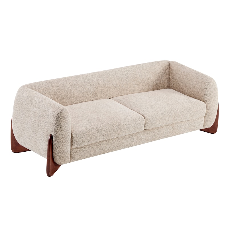Alma Upholstered Boucle 3-Seat Sofa by Christopher Knight Home