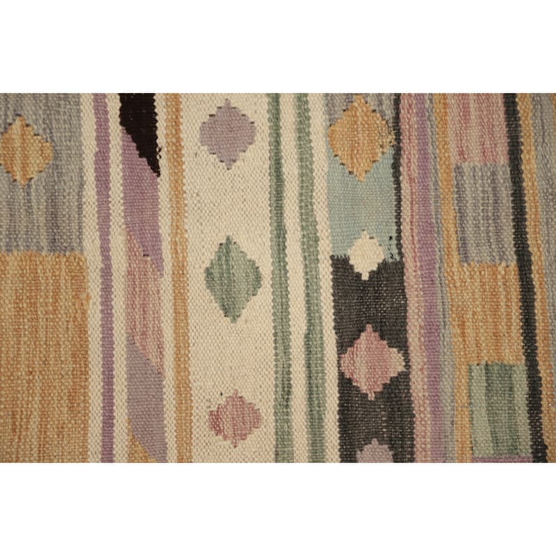 Hand Woven Oriental 100% Wool Carpet Southwestern Tribal Multi-Colored Kilim Area Rug - 4' 9'' X 2' 10''